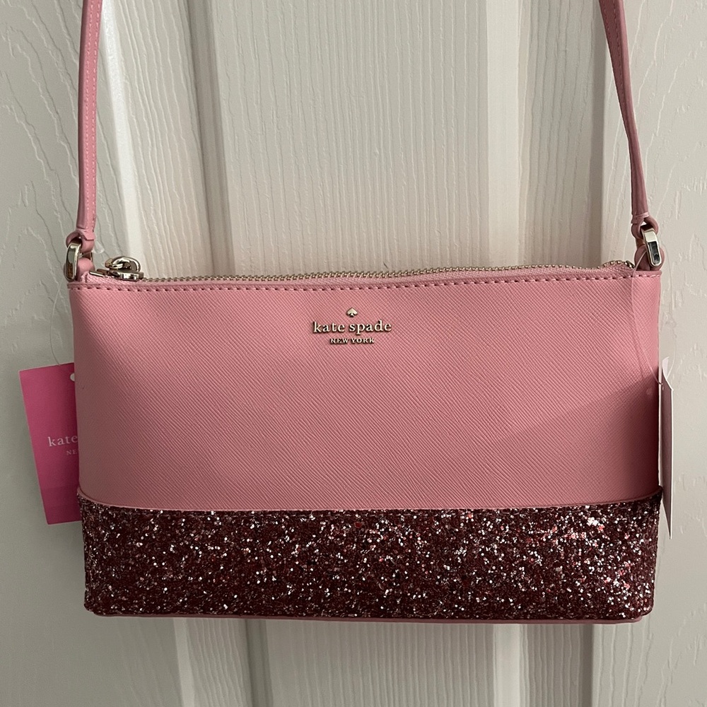 Kate Spade Pink and Glitter Crossbody Bag